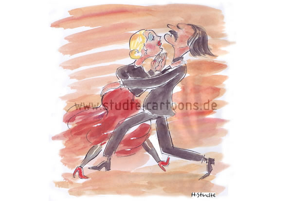 Tanzen, auch wenn der Partner nur recht passabel ist, von einem Bett ins nächste hüpfen, auf die Tanzfläche ziehen, It takes two to the tango, aus der Reihe tanzen.  