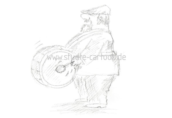 Musiker, Musik spielen, Musikanten, Paukist, Paukenspieler, auf die Pauke hauen