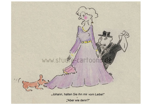 Hund und Herrchen, Haustier, Hundehaltung, Vorsicht bissiger Hund, Hundedressur, Hund-Mensch-Kommunikation, Der will nur spielen, feine Dame, Johann