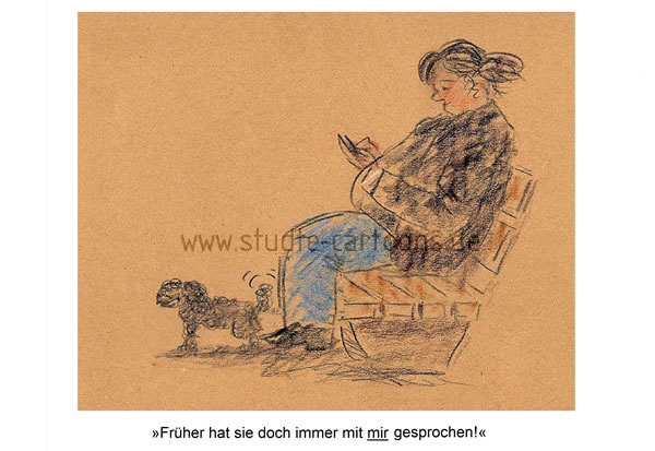 Hund und Herrchen, Haustier, Hundehaltung, Hund-Mensch-Kommunikation, Handymissbrauch, Handysucht, Smartphonesucht, Still  Face