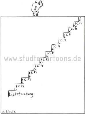 Lichtenberg, Ich und Welt, Selbstwahrnehmung, Selbstreflexion, Treppensteigen, von Stufe zu Stufe,<br />Ich und immer nur ich, Nachdenken über sich selbst, sich selbst im Wege stehen