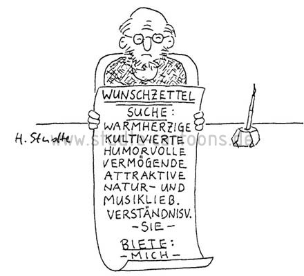 Wunschzettel Partnerschaftsanzeigen Bekanntschaftsanzeigen Partnerwahl Typberatung Partnersuche, Er sucht Sie, wer passt zu wem?